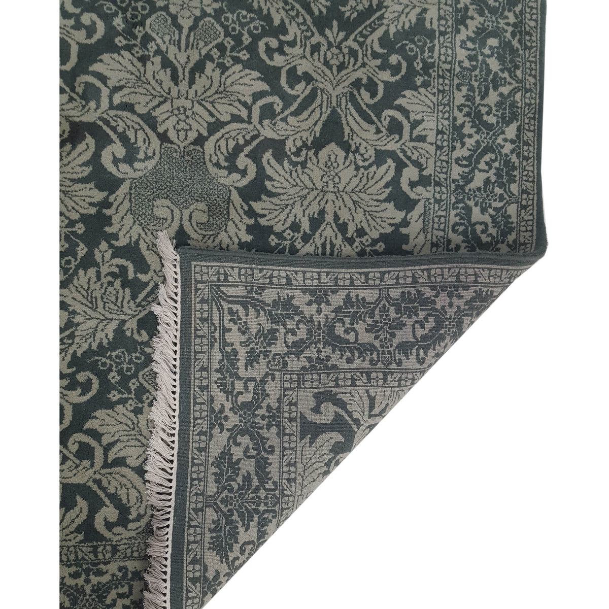 Pacific Royal 13804 Green Ivory Traditional Hand Knotted Rug
