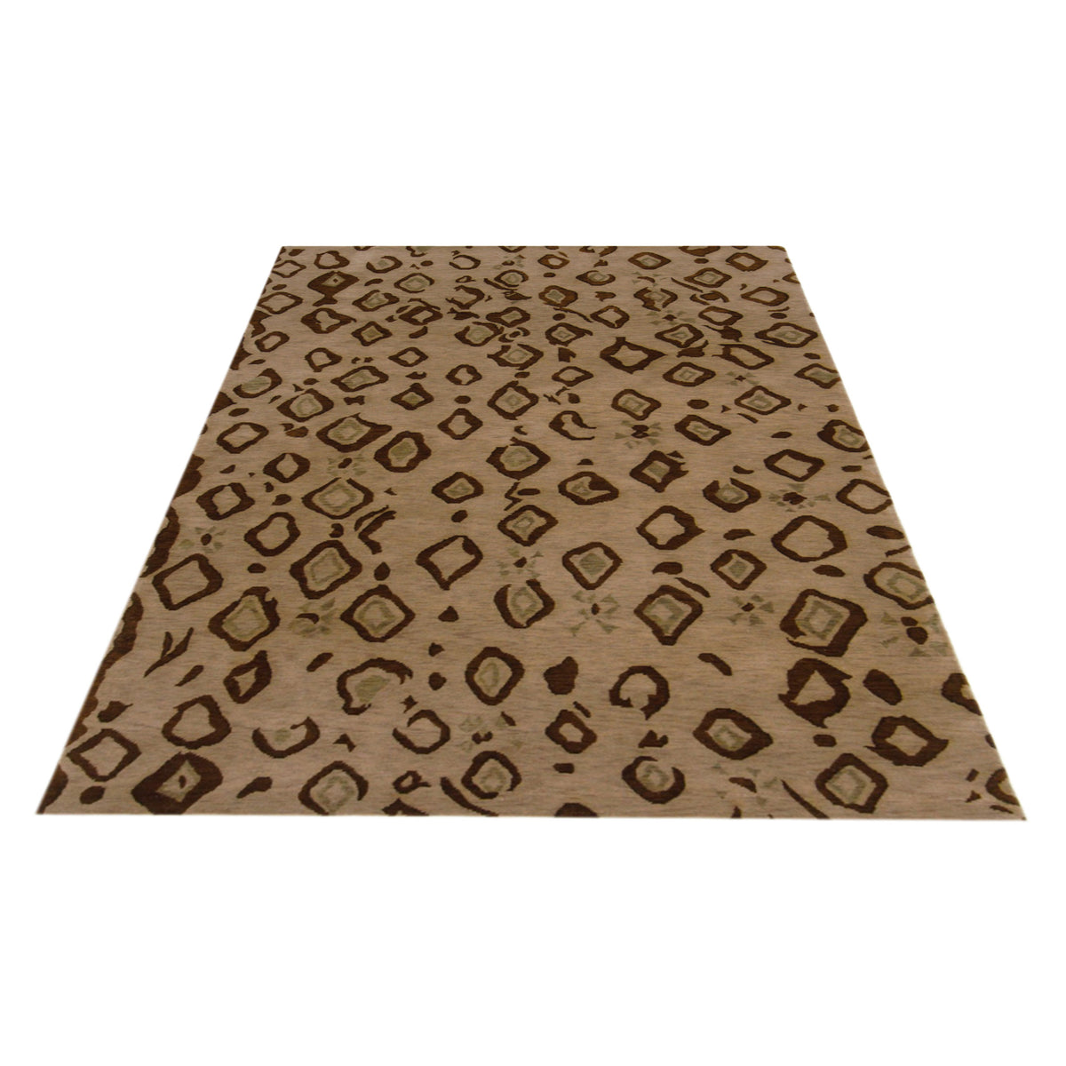 Pacific Lasha 13814 Brown Brown Contemporary Hand Knotted Rug