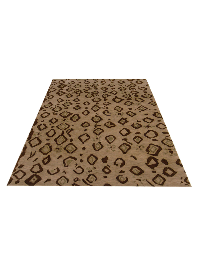 Pacific Lasha 13814 Brown Brown Contemporary Hand Knotted Rug