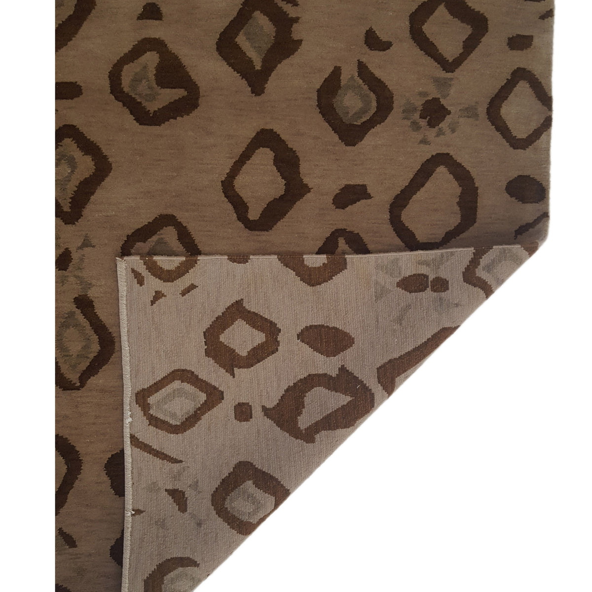 Pacific Lasha 13814 Brown Brown Contemporary Hand Knotted Rug