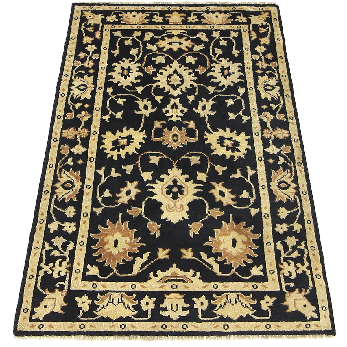 Pacific Tribal 13826 Black Gold Traditional Hand Knotted Rug