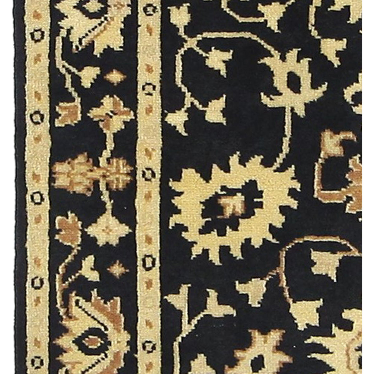 Pacific Tribal 13826 Black Gold Traditional Hand Knotted Rug