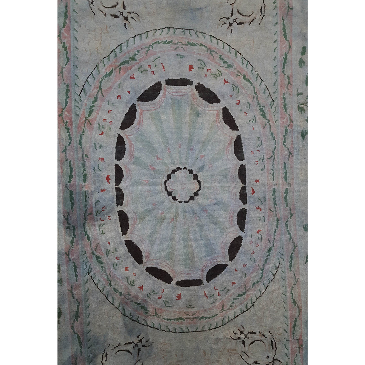 Pacific Souveniry 13828 Teal Green Transitional Hand Knotted Rug