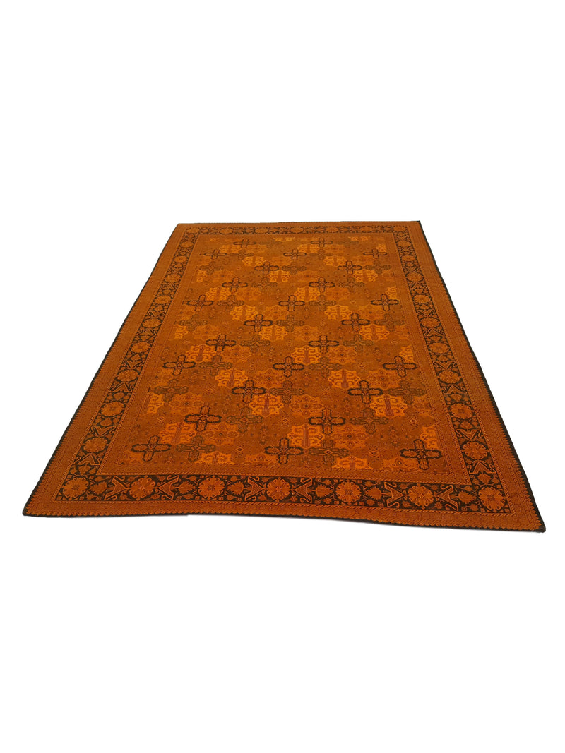 Pacific Jaipur 13847 Orange Orange Transitional Hand Knotted Rug