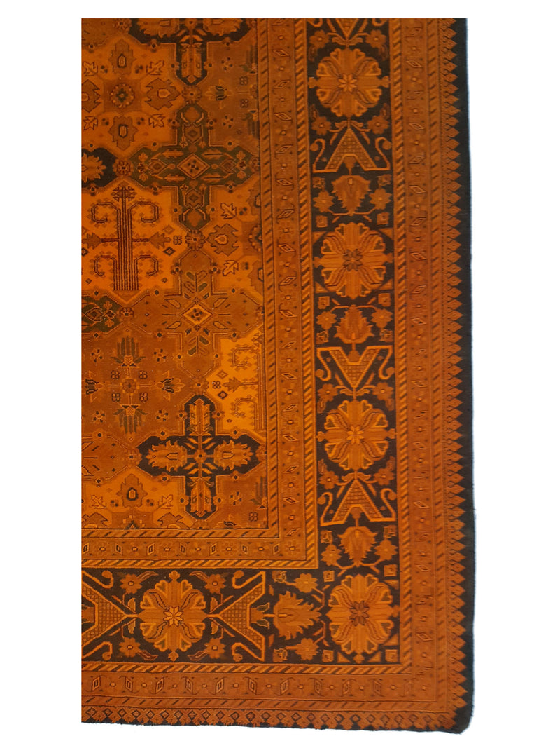 Pacific Jaipur 13847 Orange Orange Transitional Hand Knotted Rug
