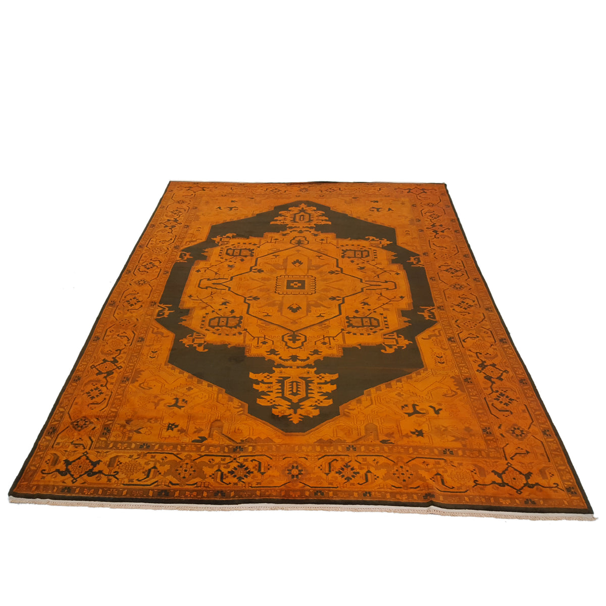 Pacific Turkestan 13850 Orange Brown Traditional Hand Knotted Rug