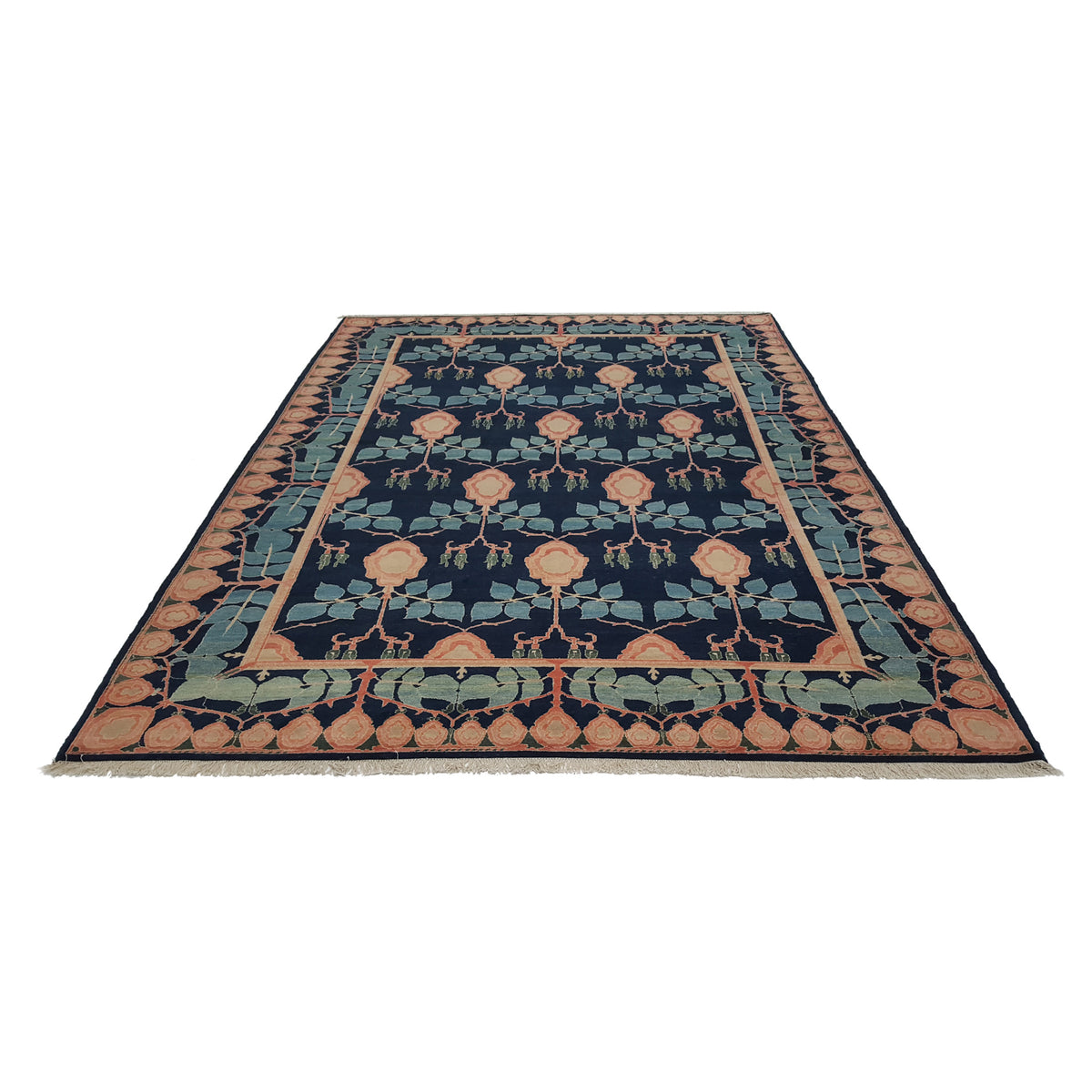 Pacific Turkish Knot 13855 Blue Blue Transitional Hand Knotted Rug