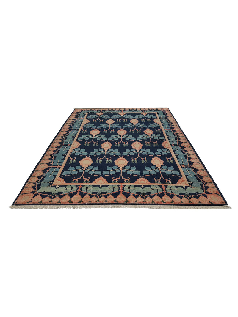 Pacific Turkish Knot 13855 Blue Blue Transitional Hand Knotted Rug