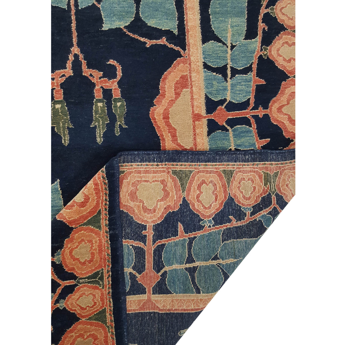 Pacific Turkish Knot 13855 Blue Blue Transitional Hand Knotted Rug