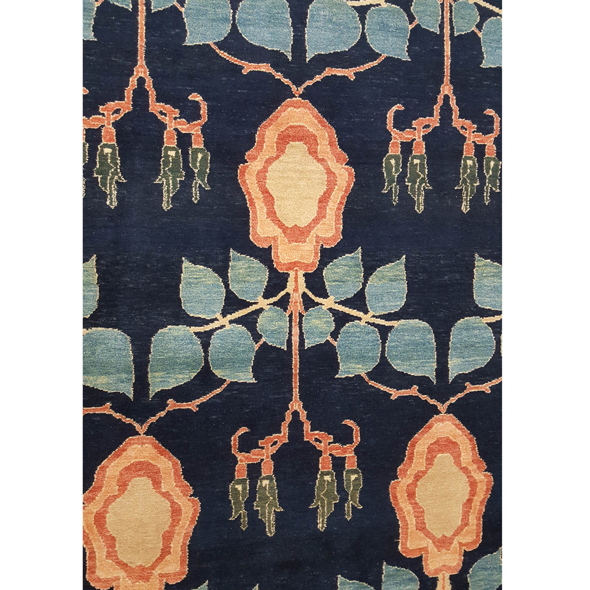 Pacific Turkish Knot 13855 Blue Blue Transitional Hand Knotted Rug
