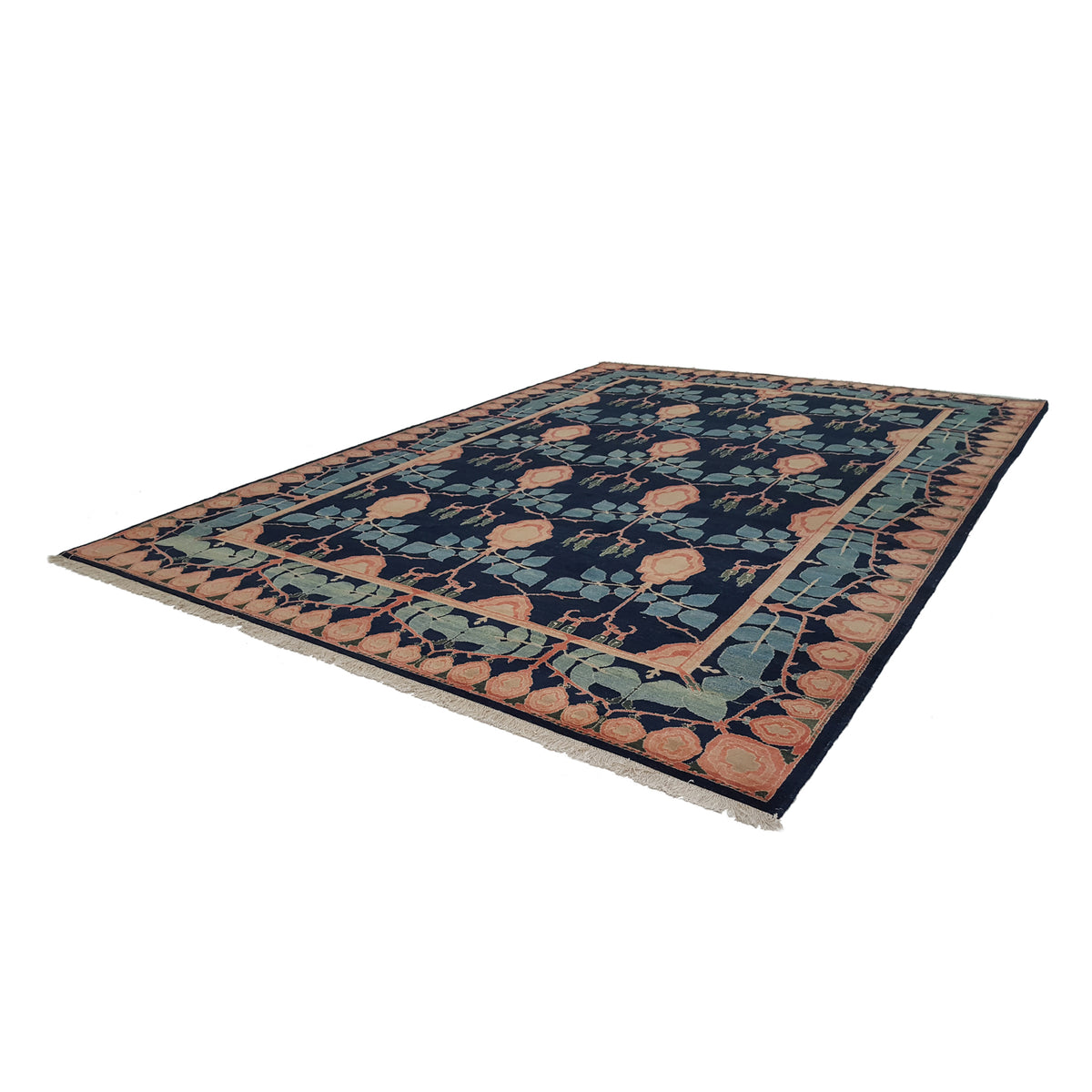 Pacific Turkish Knot 13855 Blue Blue Transitional Hand Knotted Rug