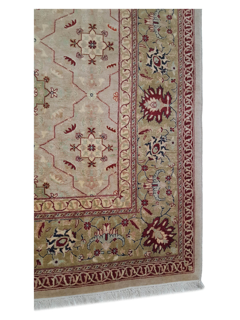 Pacific Ziegler 13859 Green Green Transitional Hand Knotted Rug