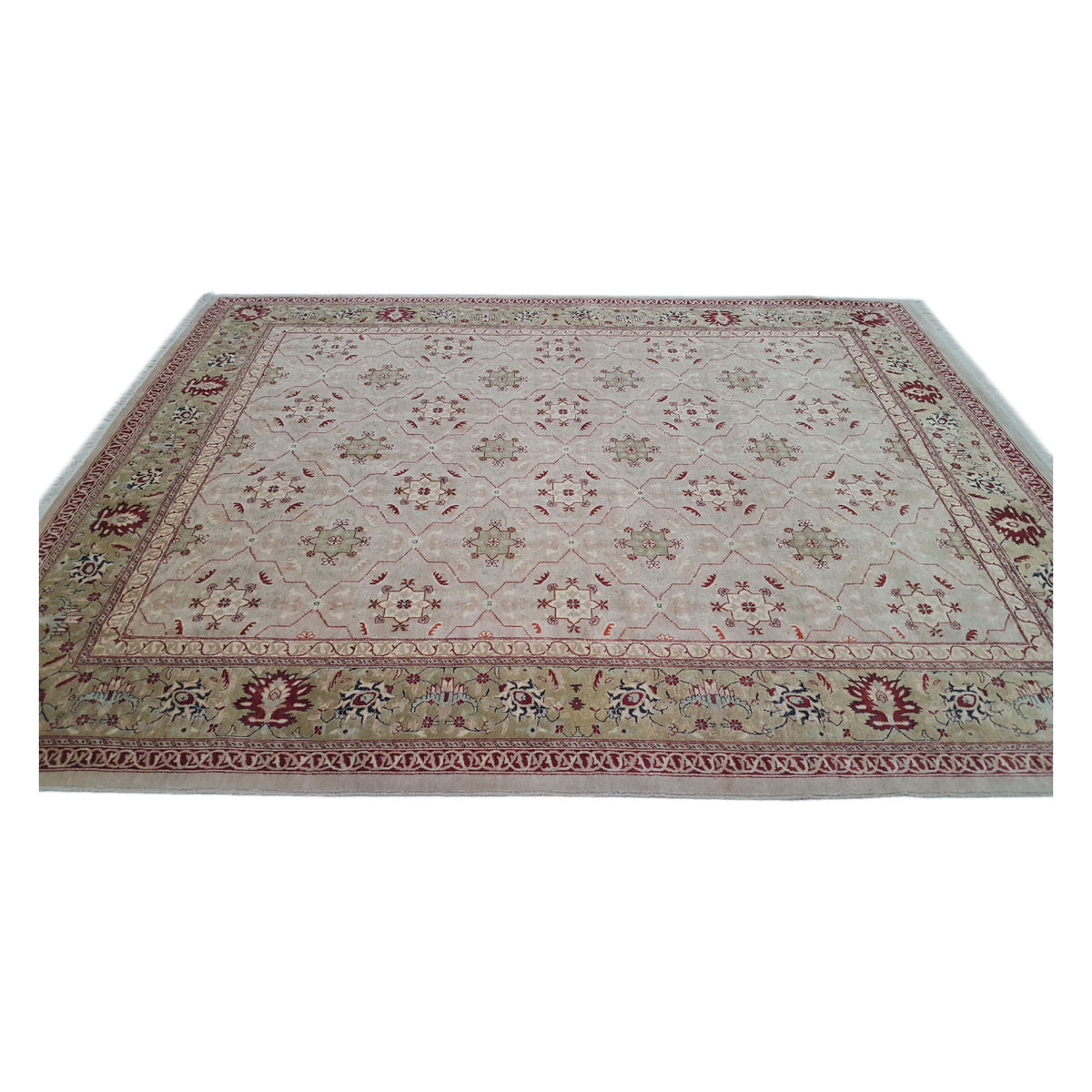 Pacific Ziegler 13859 Green Green Transitional Hand Knotted Rug