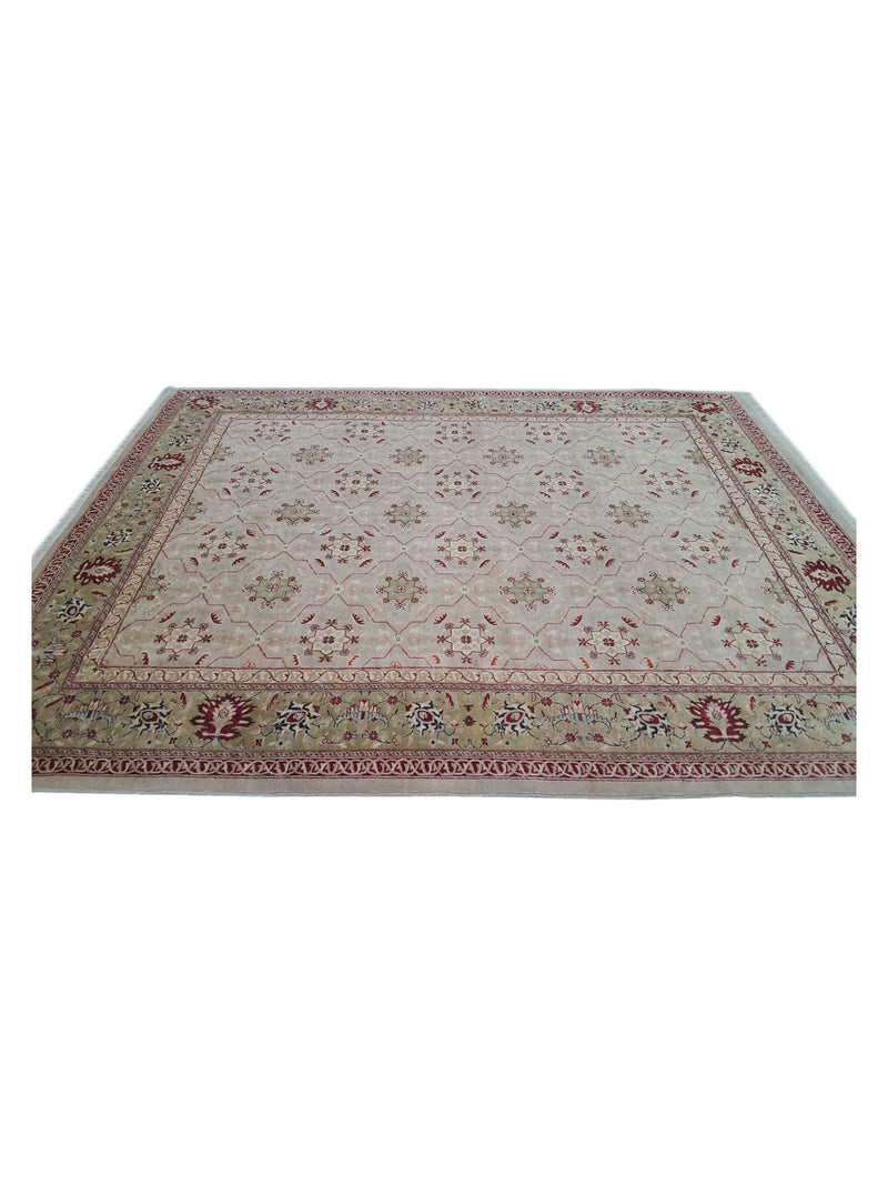 Pacific Ziegler 13859 Green Green Transitional Hand Knotted Rug