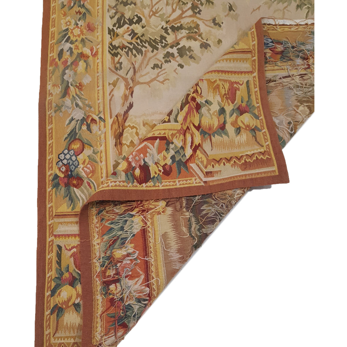 Pacific Tapestry 13945 Beige Yellow Tapestry Hand Knotted Rug