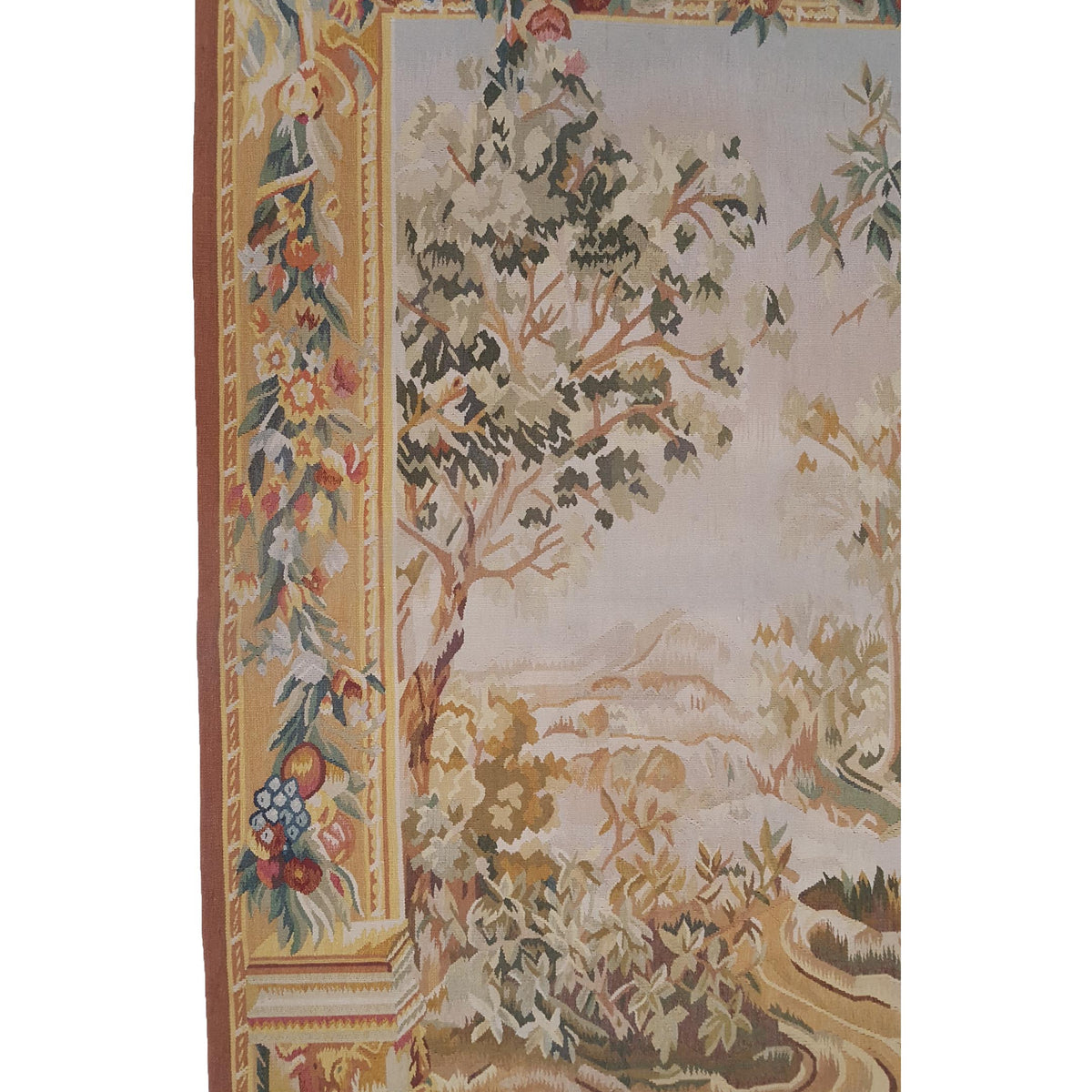 Pacific Tapestry 13945 Beige Yellow Tapestry Hand Knotted Rug