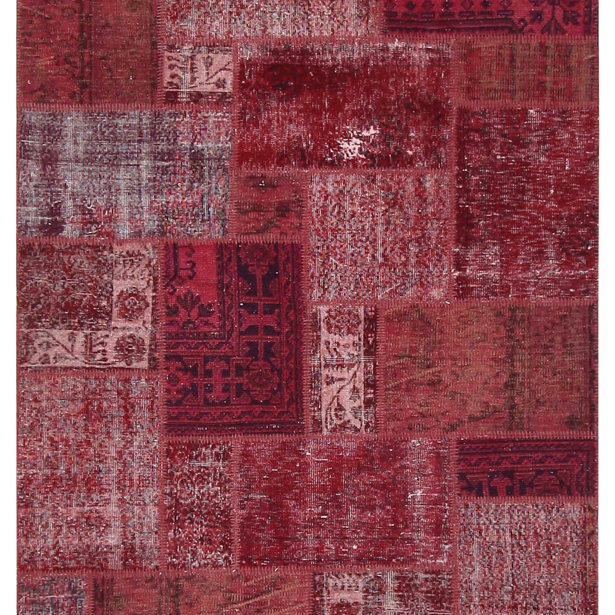 Pacific Patchwork  Burgundy Red Patchwork