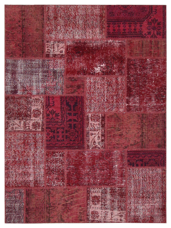 Pacific Patchwork  Burgundy Red Patchwork