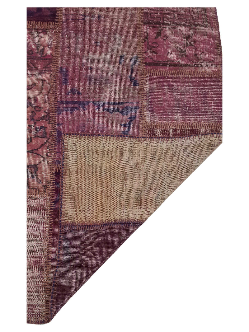 Pacific Patchwork 14114 Purple Purple Patchwork Hand Knotted Rug