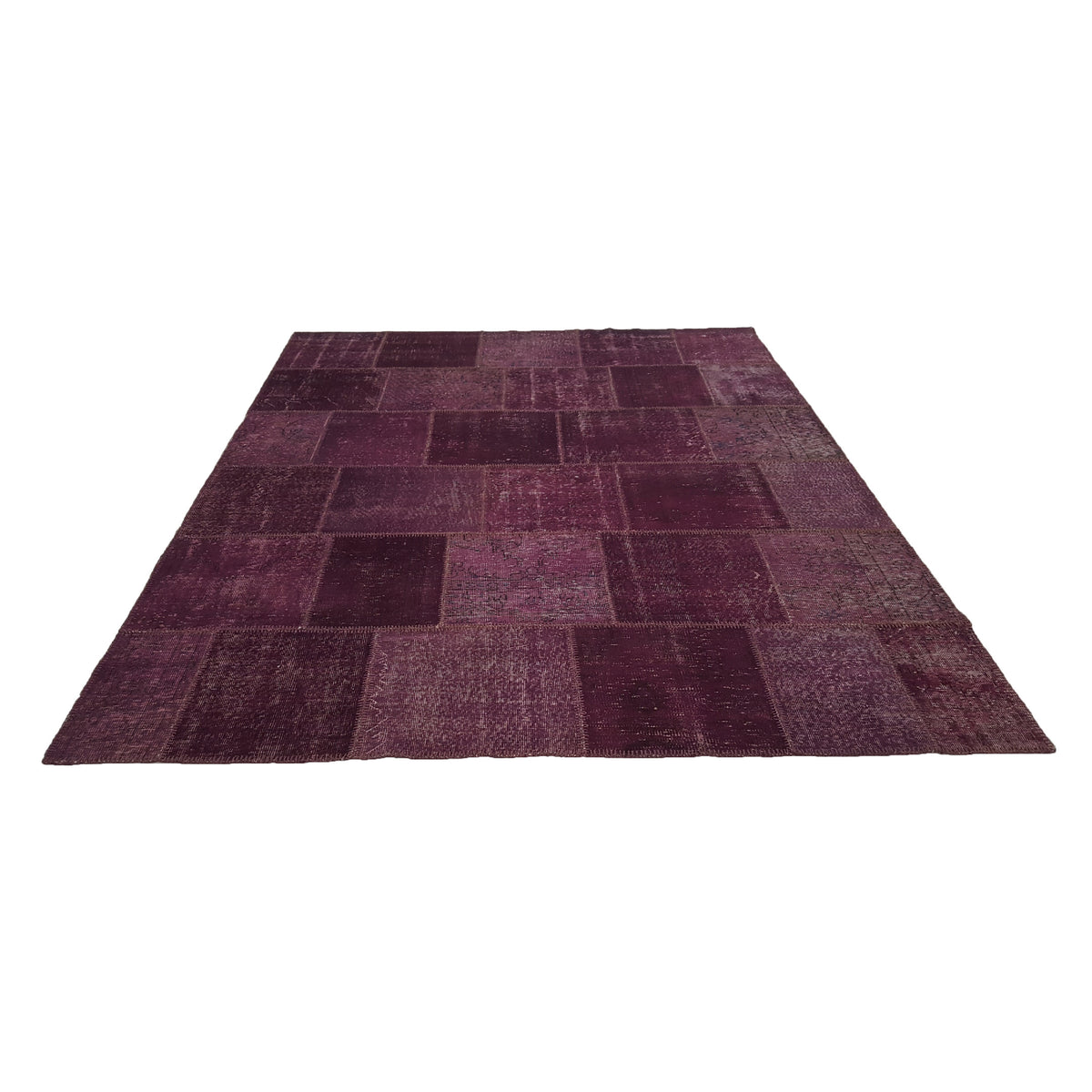 Pacific Patchwork 14123 Chery Purple Patchwork Hand Knotted Rug
