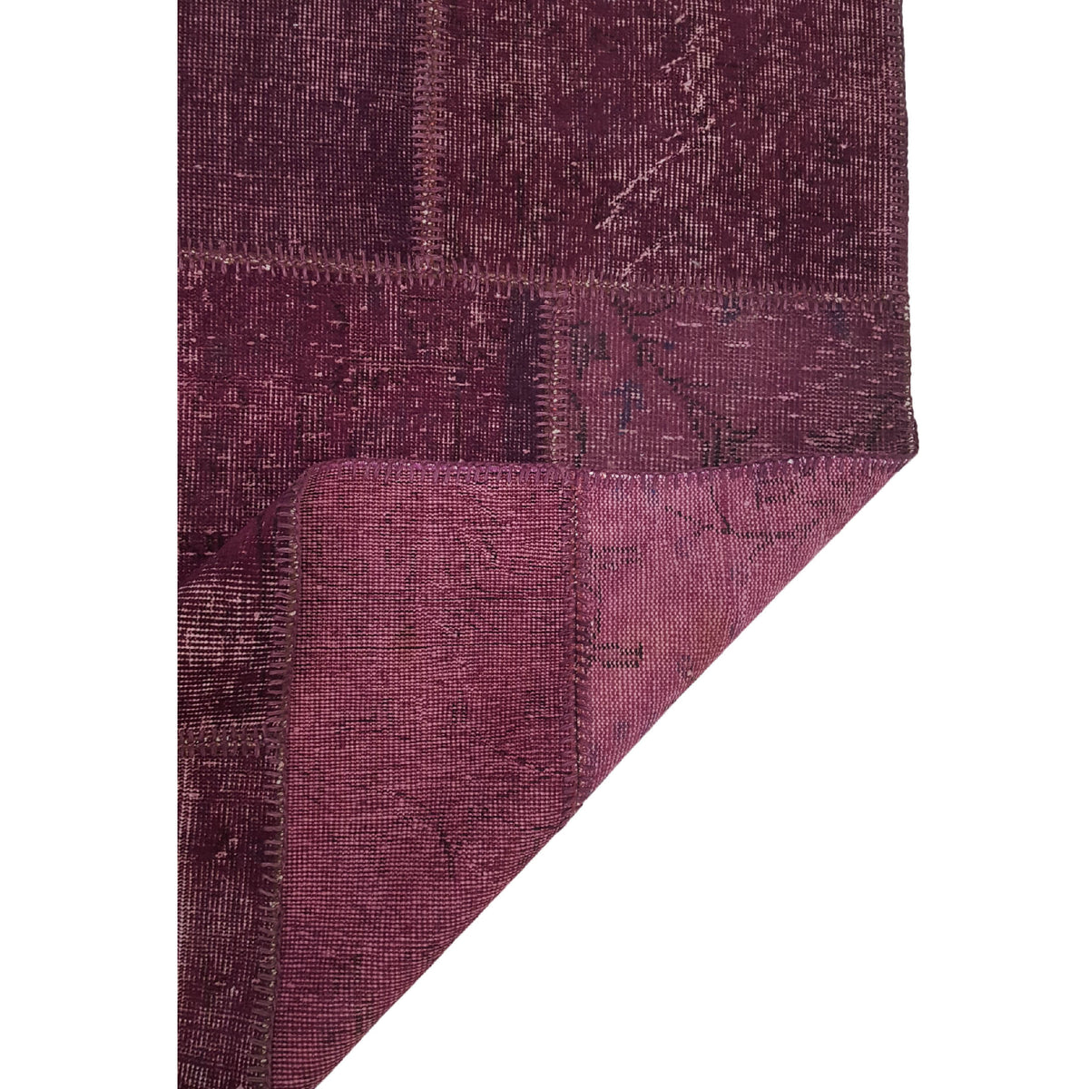 Pacific Patchwork 14123 Chery Purple Patchwork Hand Knotted Rug