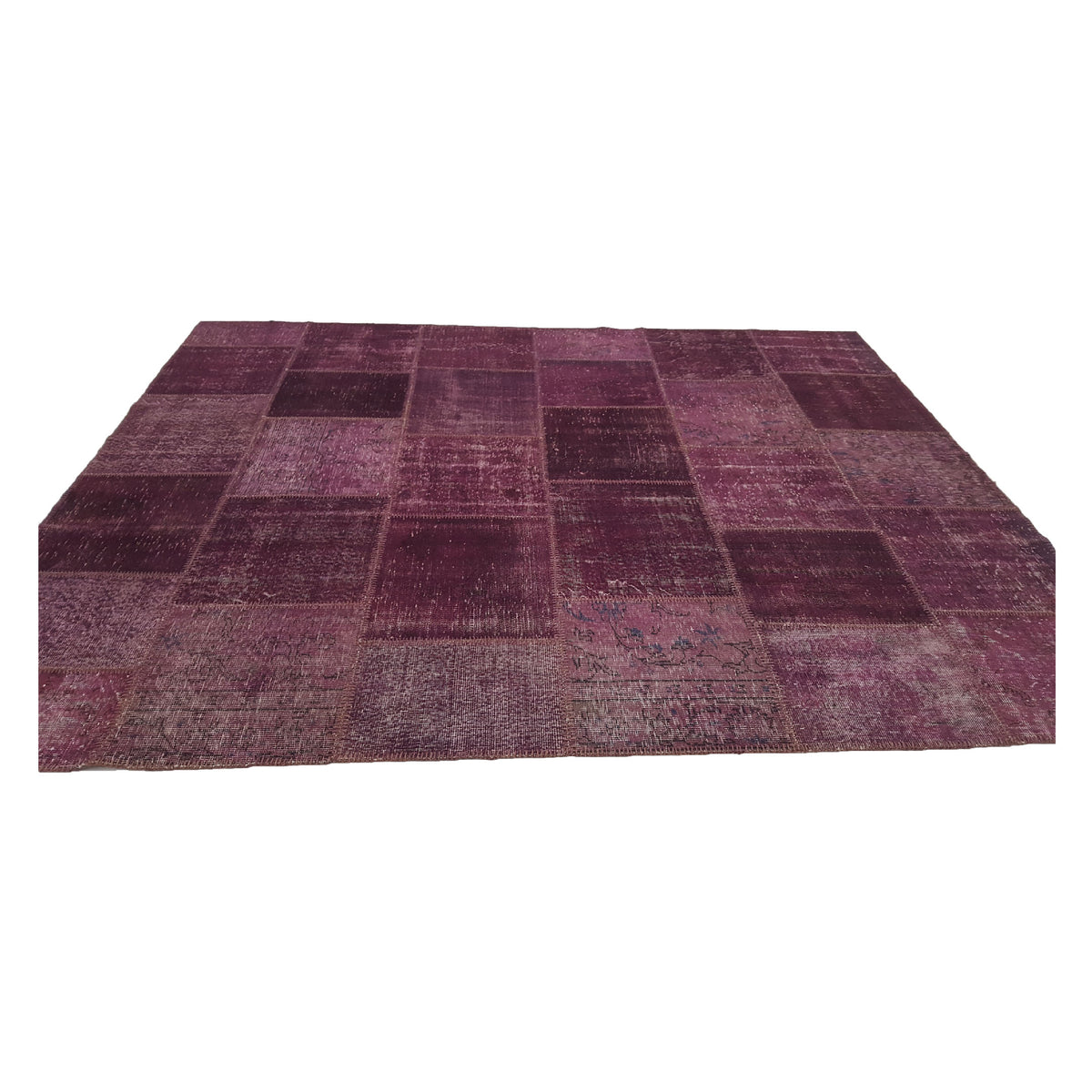 Pacific Patchwork 14123 Chery Purple Patchwork Hand Knotted Rug