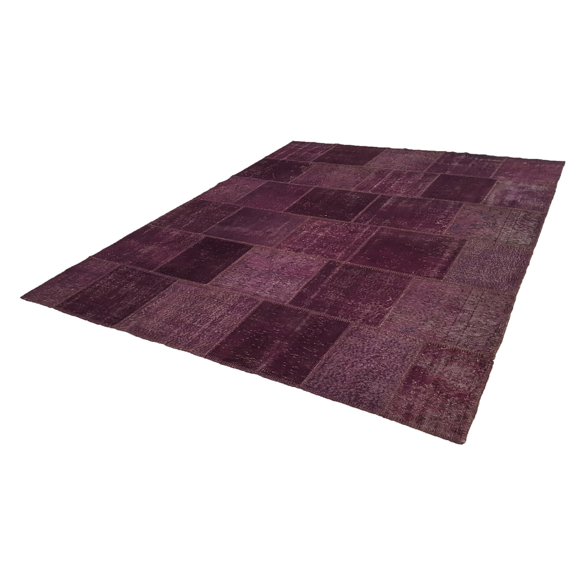 Pacific Patchwork 14123 Chery Purple Patchwork Hand Knotted Rug