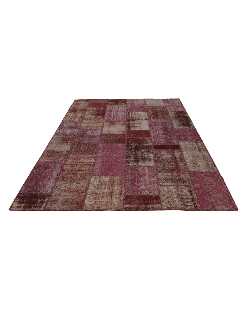 Pacific Patchwork 14126 Purple Multi Patchwork Hand Knotted Rug