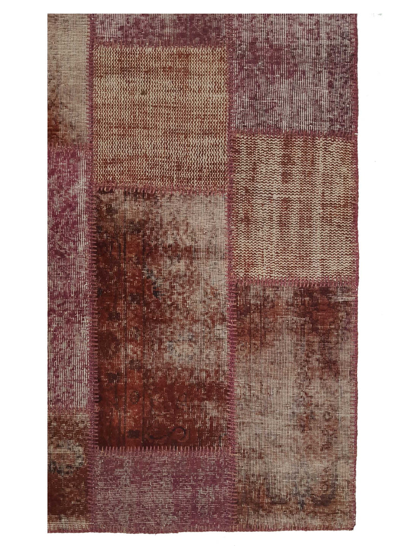 Pacific Patchwork 14126 Purple Multi Patchwork Hand Knotted Rug