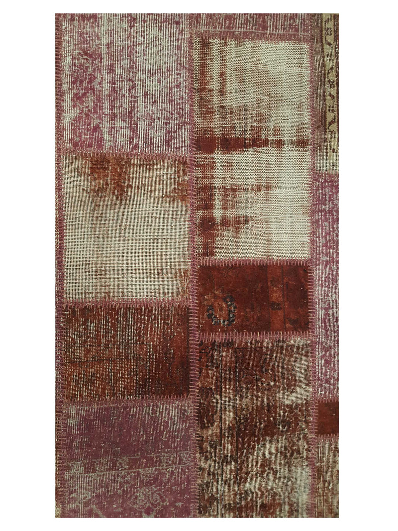 Pacific Patchwork 14126 Purple Multi Patchwork Hand Knotted Rug