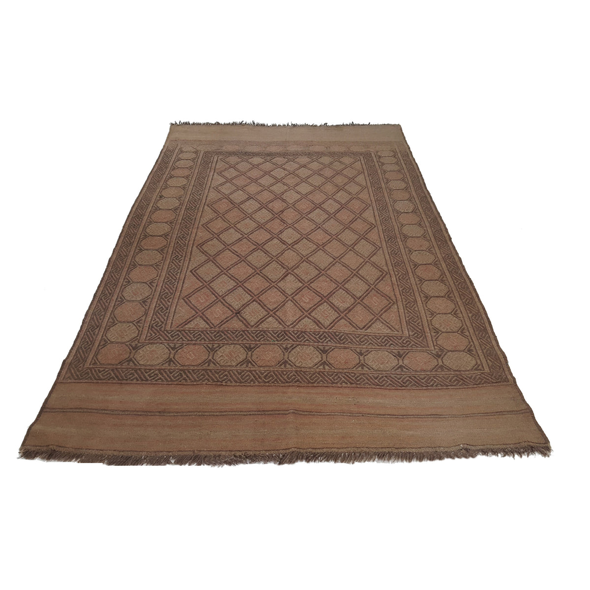 Pacific Uzbak 14154 Brown Brown Transitional Hand Knotted Rug