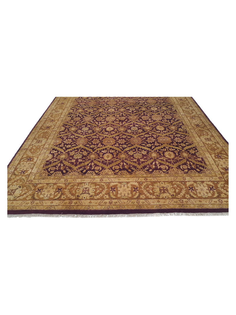 Pacific Estate 14386 Egplant Gold Traditional Hand Knotted Rug