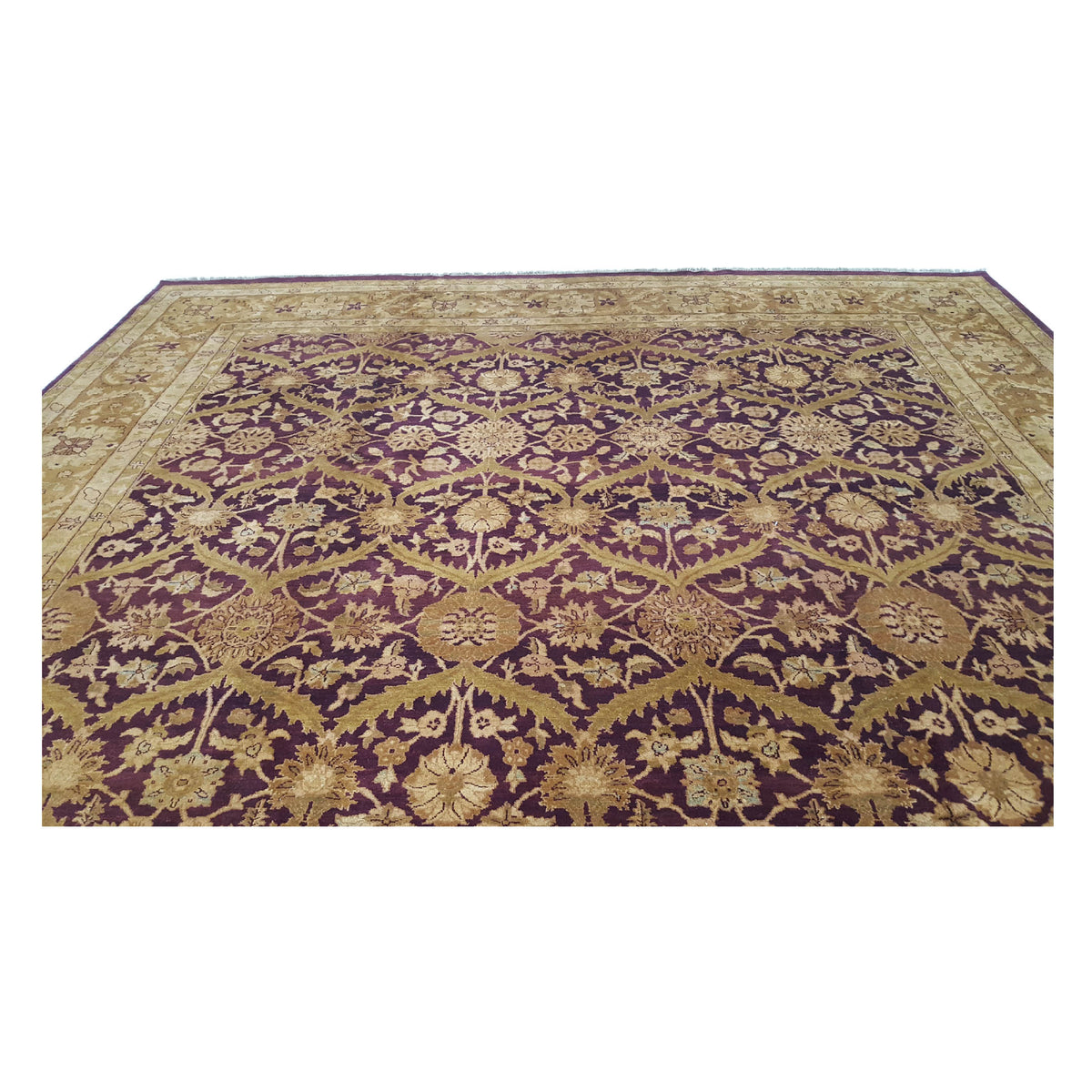 Pacific Estate 14386 Egplant Gold Traditional Hand Knotted Rug