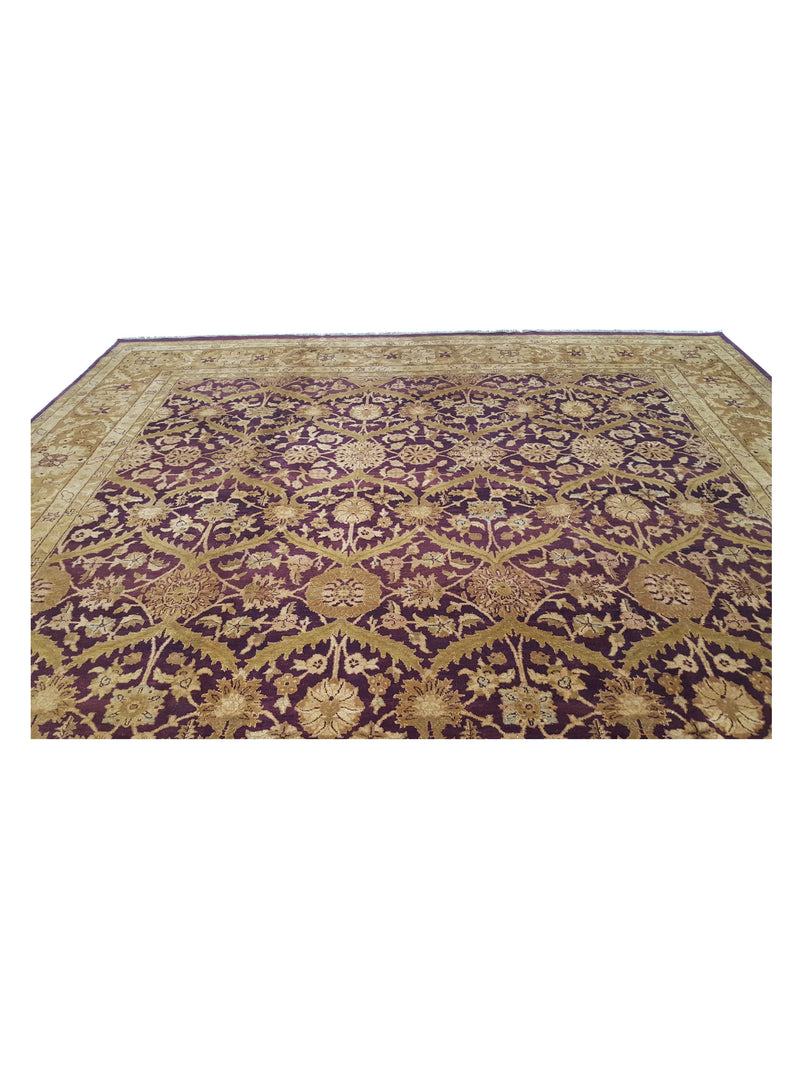 Pacific Estate 14386 Egplant Gold Traditional Hand Knotted Rug