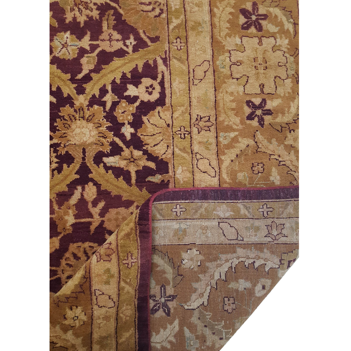 Pacific Estate 14386 Egplant Gold Traditional Hand Knotted Rug