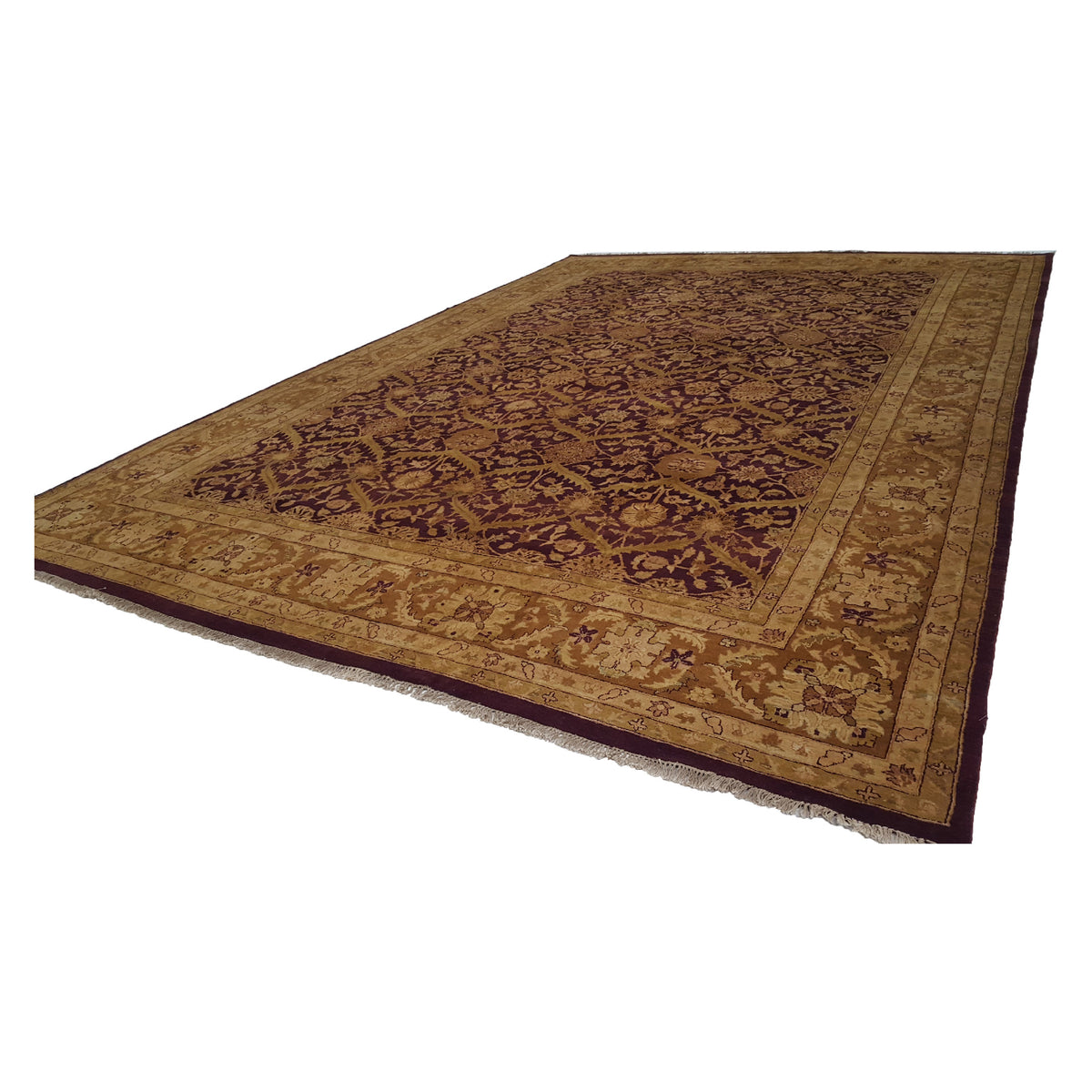 Pacific Estate 14386 Egplant Gold Traditional Hand Knotted Rug