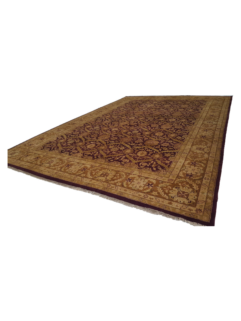 Pacific Estate 14386 Egplant Gold Traditional Hand Knotted Rug