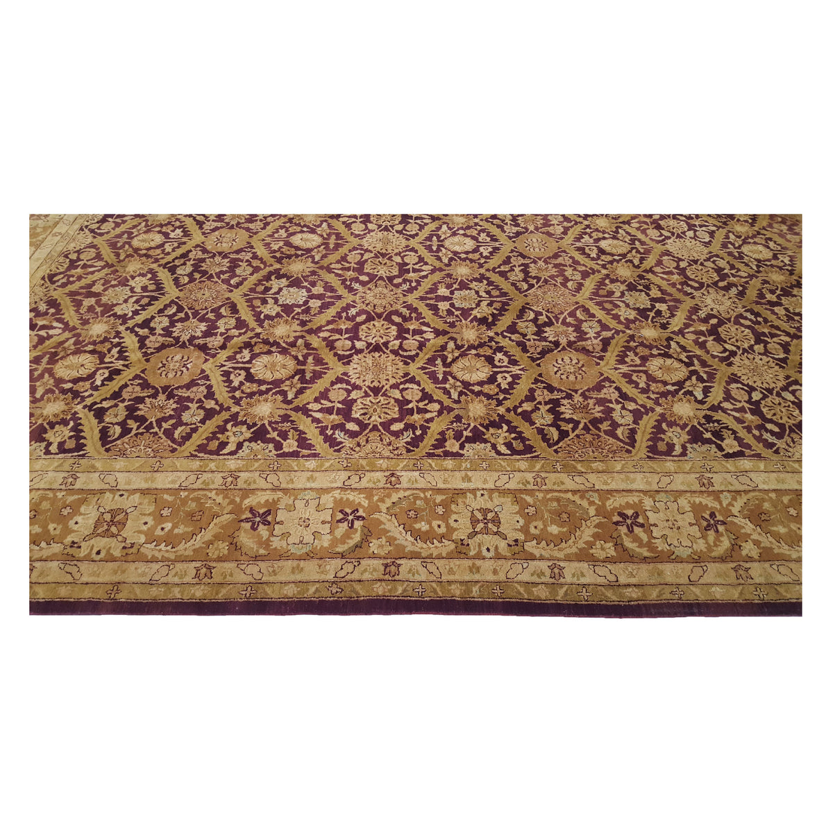 Pacific Estate 14386 Egplant Gold Traditional Hand Knotted Rug