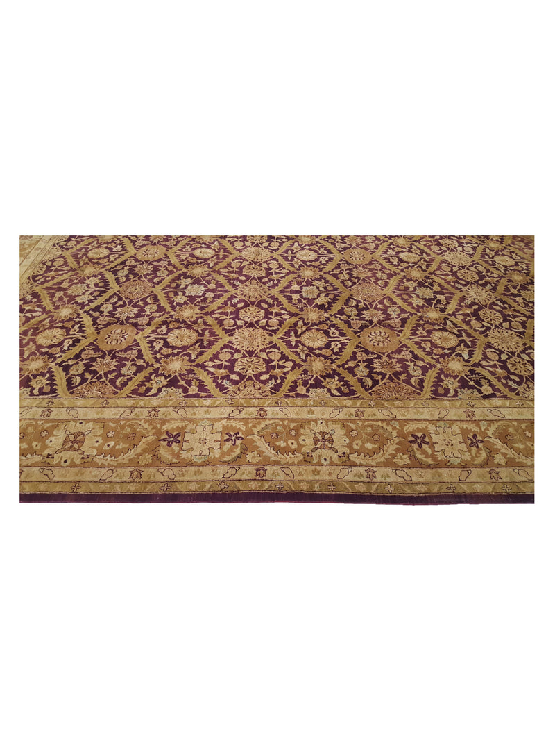 Pacific Estate 14386 Egplant Gold Traditional Hand Knotted Rug