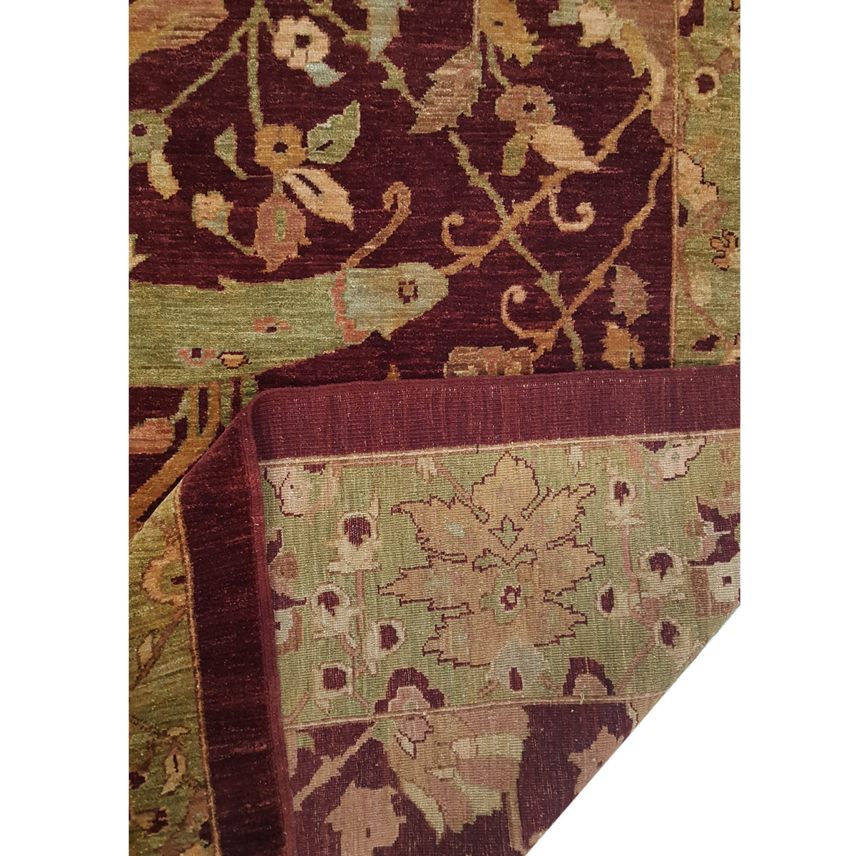 Pacific Ziegler 14389 Red Olive Traditional Hand Knotted Rug
