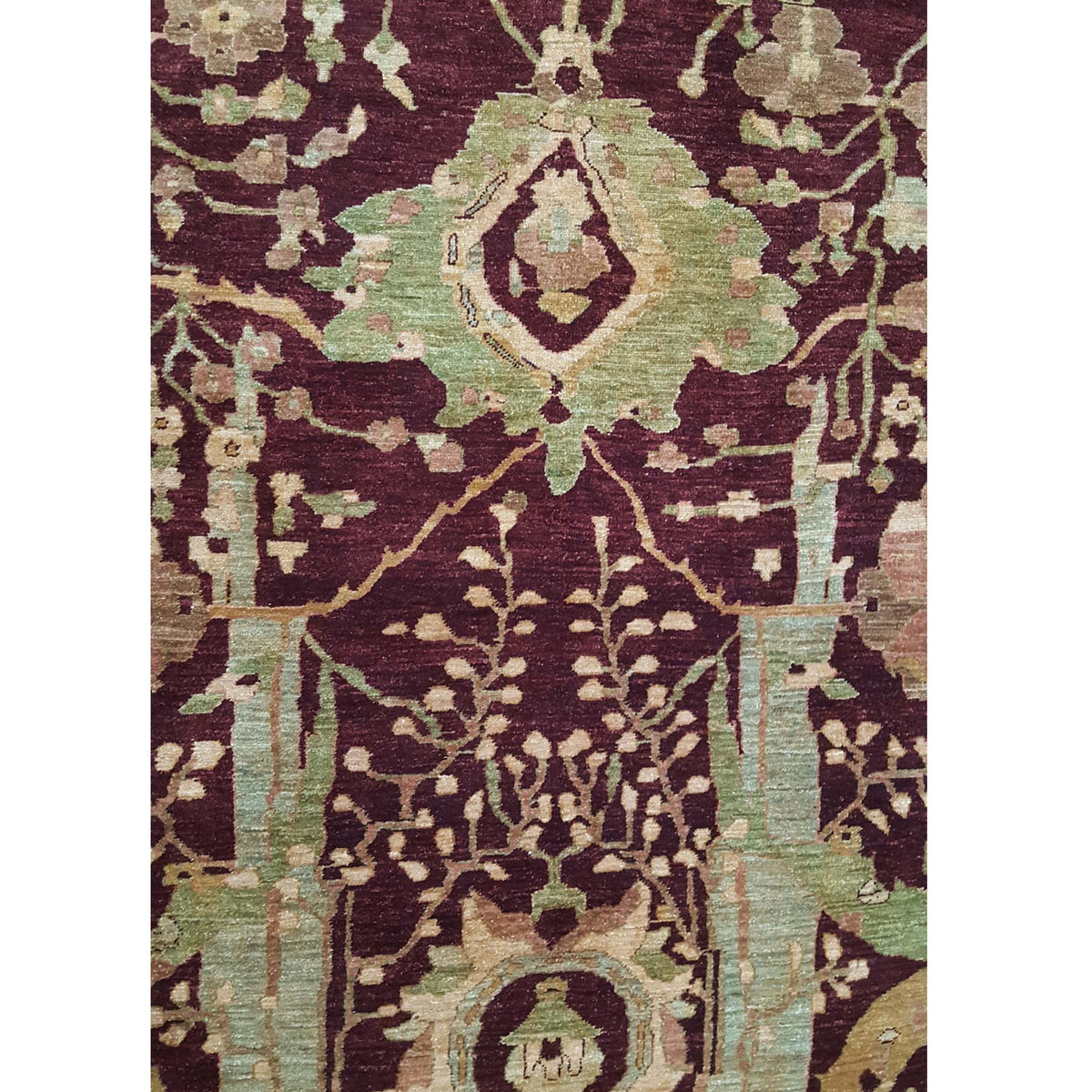 Pacific Ziegler 14389 Red Olive Traditional Hand Knotted Rug