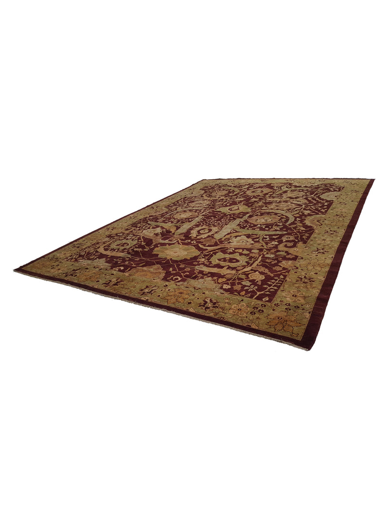 Pacific Ziegler 14389 Red Olive Traditional Hand Knotted Rug