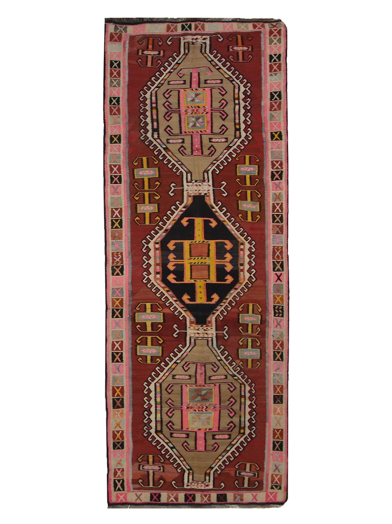 Aura Kilim  Black Pink Kilim