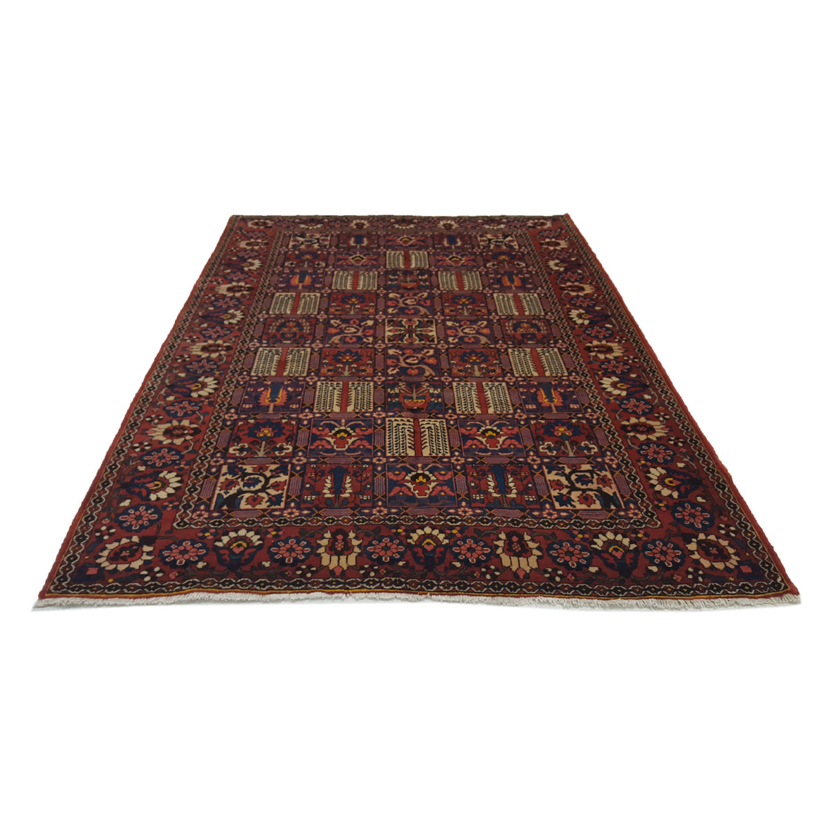 Pacific Bakhtiyari 14495 Red Multi Traditional Hand Knotted Rug