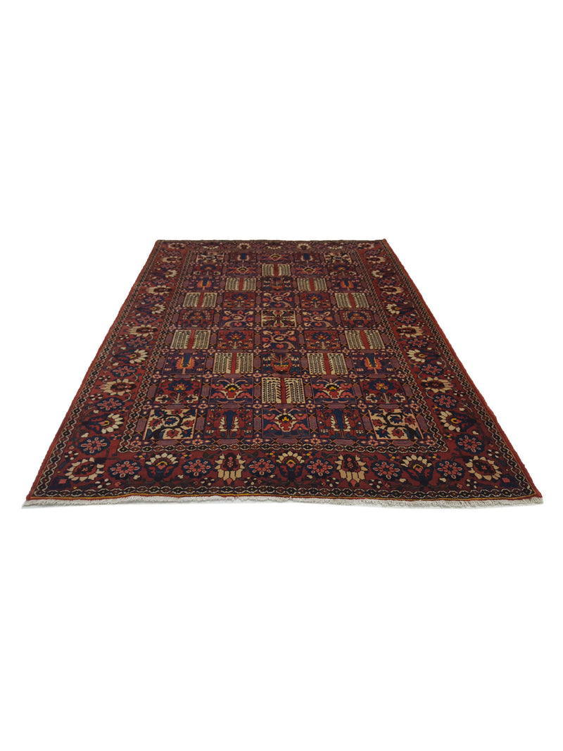 Pacific Bakhtiyari 14495 Red Multi Traditional Hand Knotted Rug