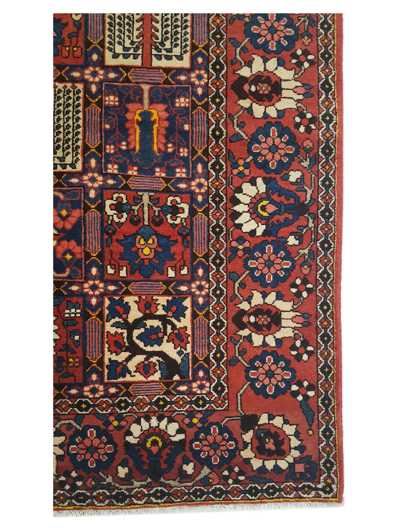 Pacific Bakhtiyari 14495 Red Multi Traditional Hand Knotted Rug