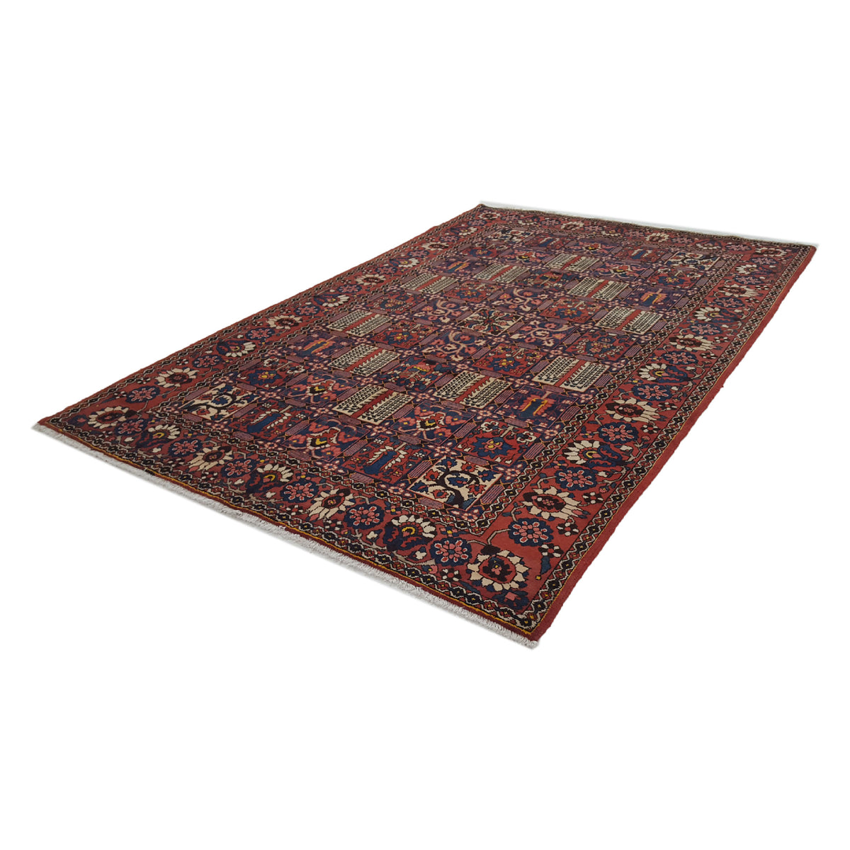 Pacific Bakhtiyari 14495 Red Multi Traditional Hand Knotted Rug