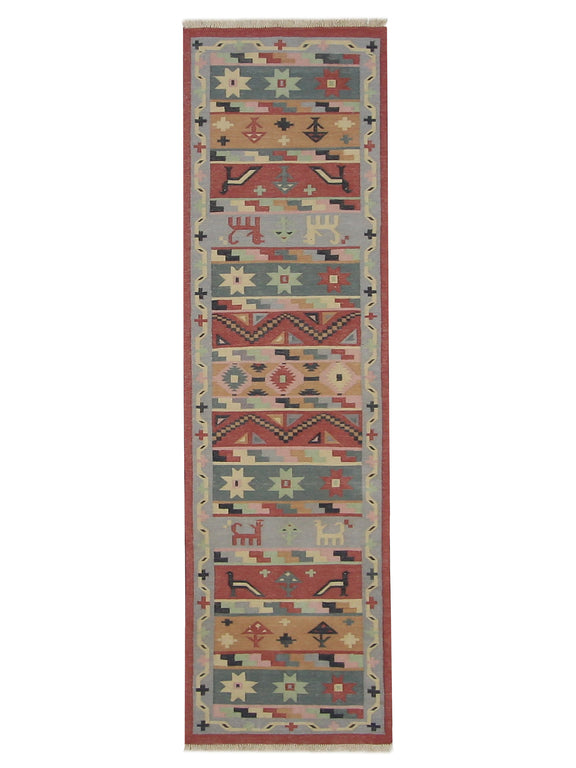 Aura Kilim  Rust Multi Kilim