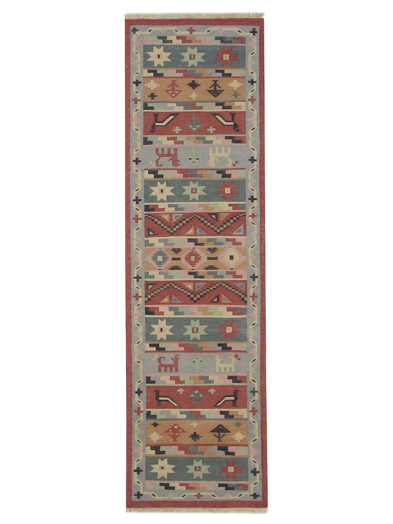 Aura Kilim  Rust Multi Kilim