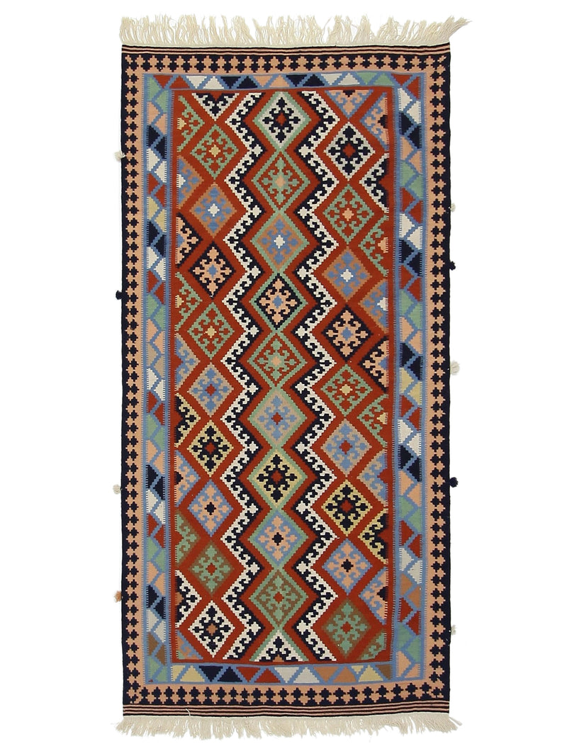 Aura Kilim  Navy Peach Kilim